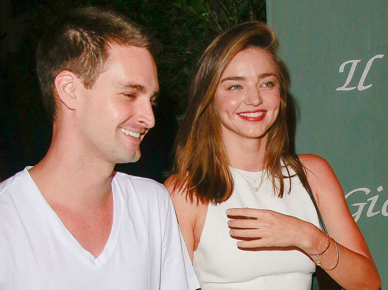 miranda kerr evan spiegel white