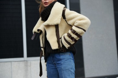 new york 17 shearling giacca