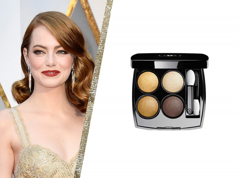 smokey eyes marrone e oro delle star