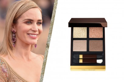 smokey eyes marrone e oro delle star