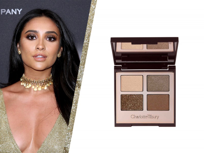 smokey eyes marrone e oro delle star