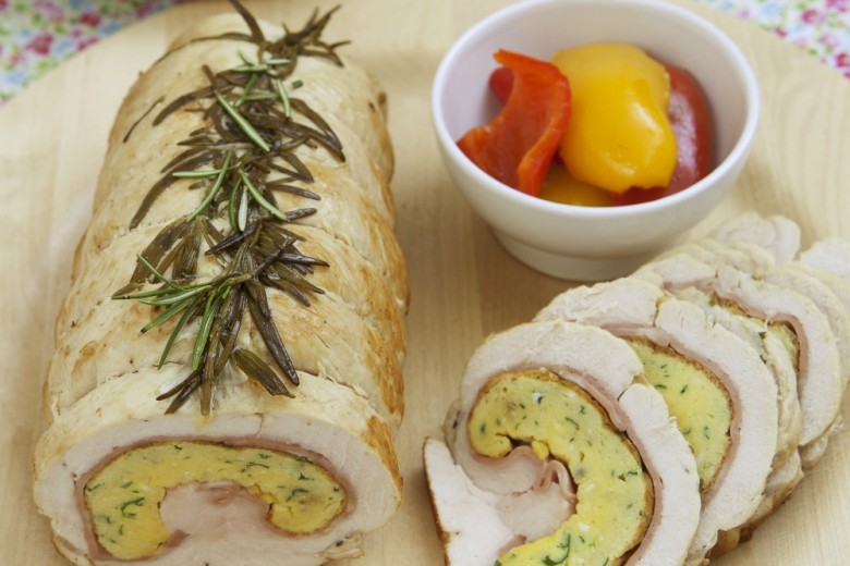 Arrosto di tacchino al forno farcito