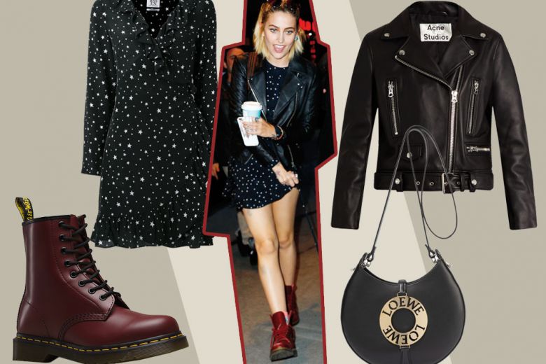 Il look “minidress e anfibi” di Paris Jackson