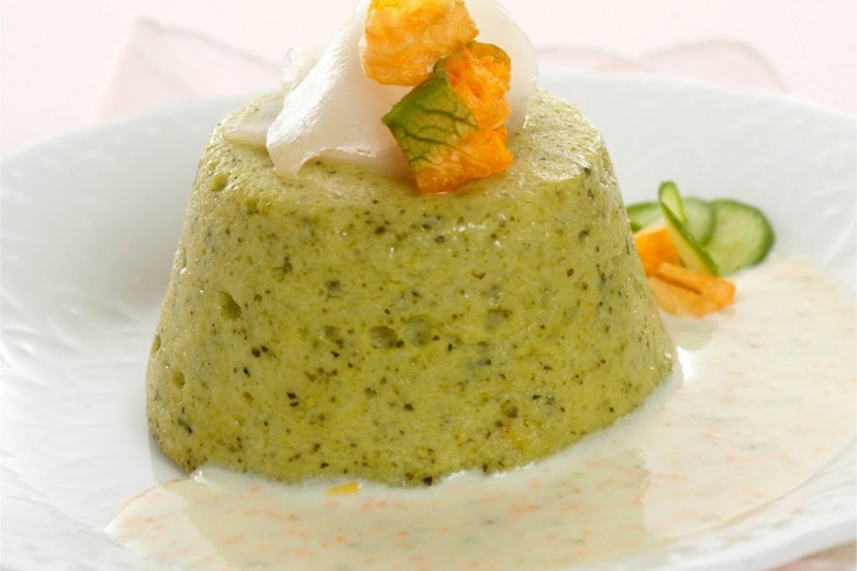 Flan di zucchine e pesce