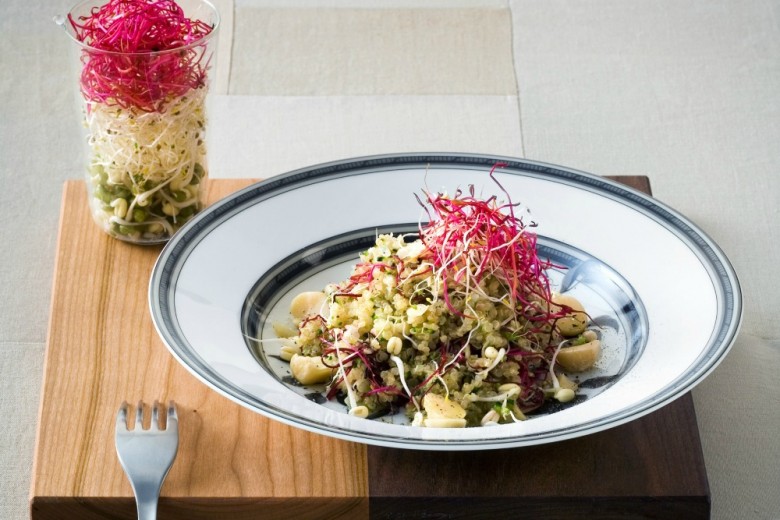 Insalata di quinoa e germogli