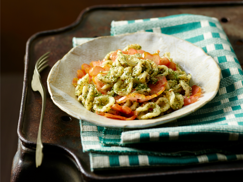 Orecchiette fredde con pesto di mandorle Grazia.it