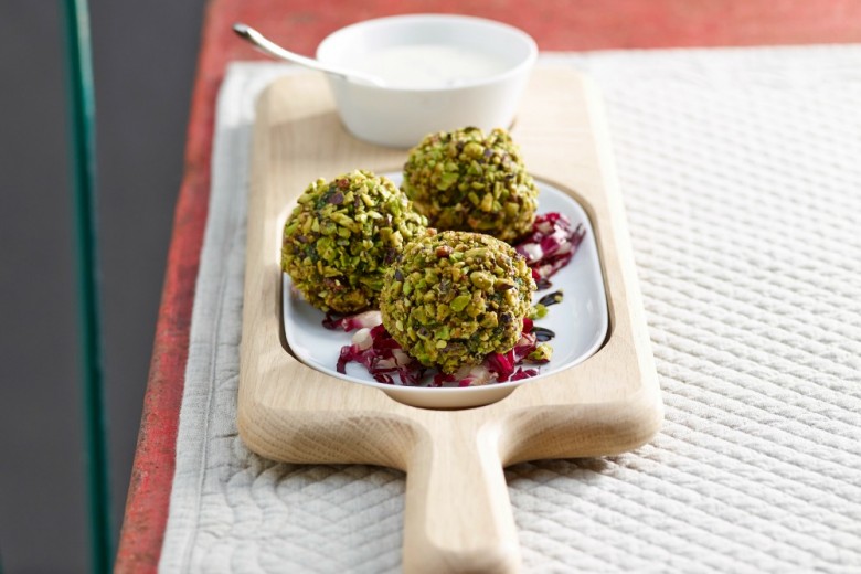 Polpette di spinaci, pistacchi e ricotta