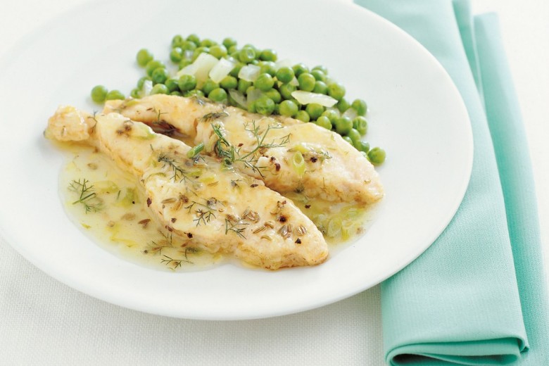 Scaloppine di salmone al vino bianco
