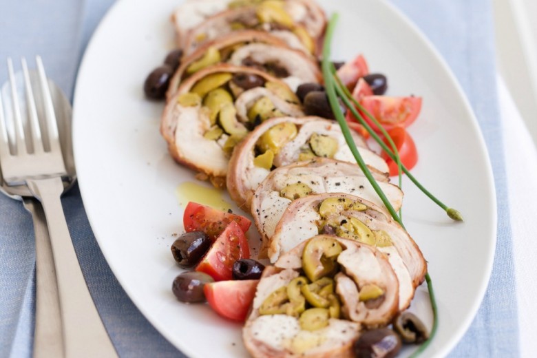 Sella di coniglio arrosto alle olive