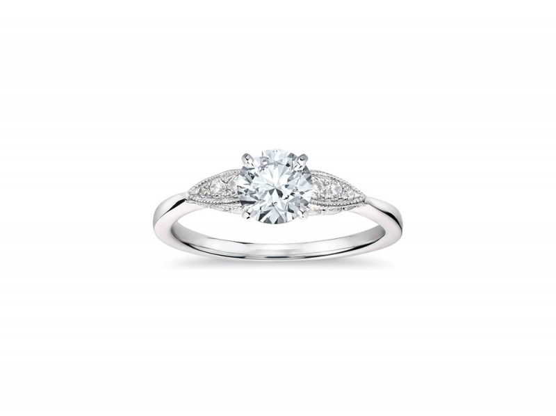Anello Di Fidanzamento Con Finto Diamante E Cristalli - Placcato Argento - Taglia 8 (Q) - Economico E Durevole - Regalo Per Matrimonio, Anniversario, San Valentino Per Lei