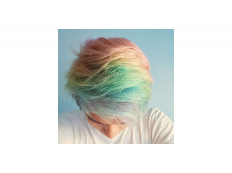 capelli arcobaleno corti  (5)