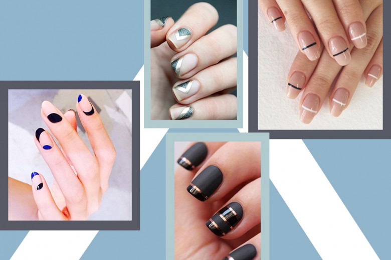Nail art geometriche: il trend unghie in stile minimal