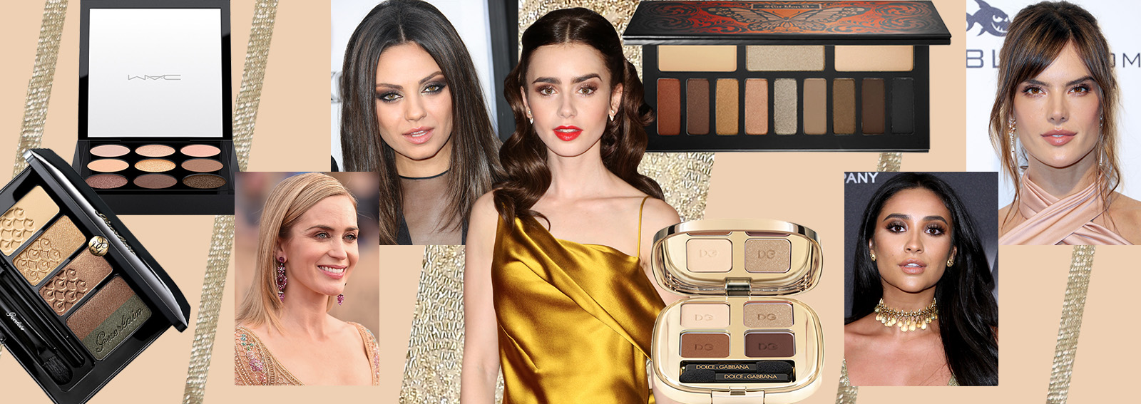 Smokey eyes marrone e oro: ispiratevi alle star