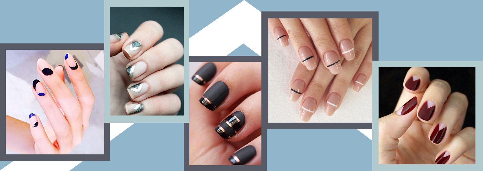 Nail art geometriche: il trend per unghie in stile minimal