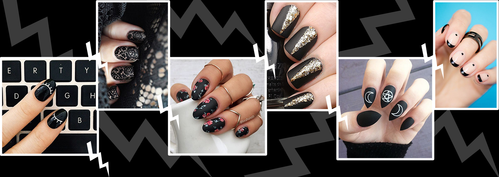 Nail art black, unghie nere per una dark manicure