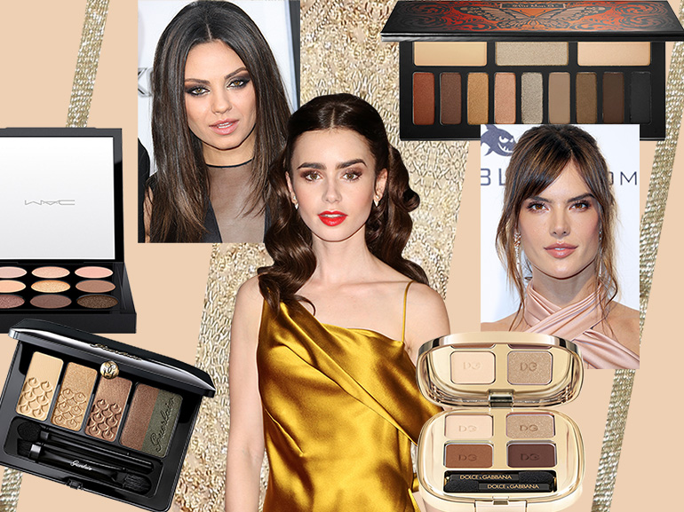 Smokey eyes marrone e oro: ispiratevi alle star