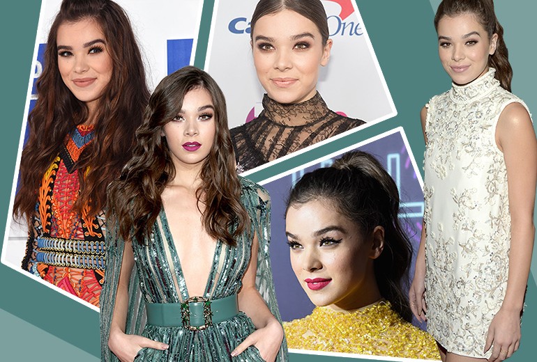 Hailee Steinfeld beauty look: focus sugli occhi e labbra colorate