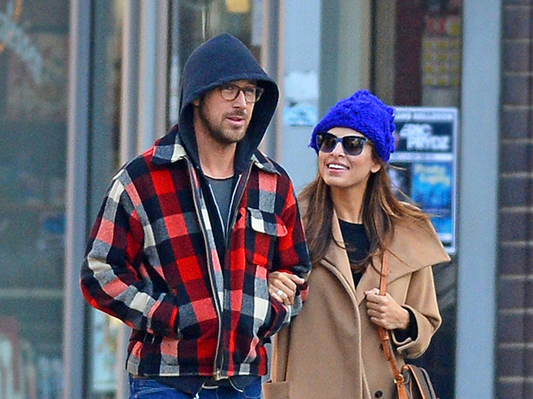 ryan gosling eva mendes passeggio