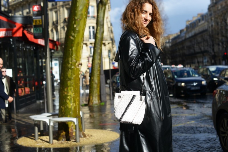 street style parigi 17 giacca lunga pelle