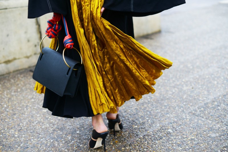 street style parigi 17 gonna pieghe