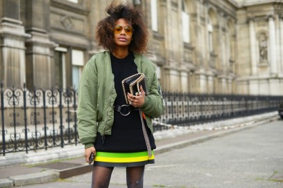 street style parigi bomber verde