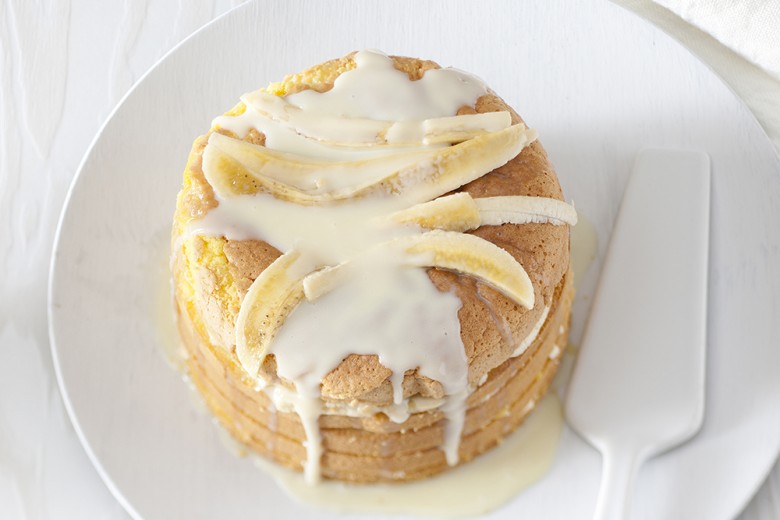 Torta al cioccolato bianco e banana