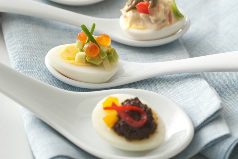 Antipasto con le uova di quaglia