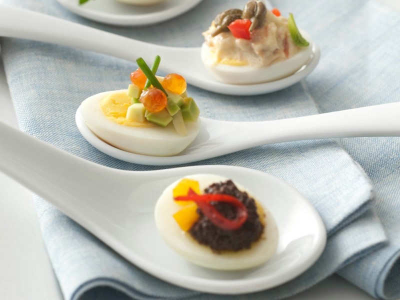 antipasto con le uova di quaglia