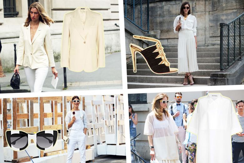 Outfit total white: 4 look rubati allo street style