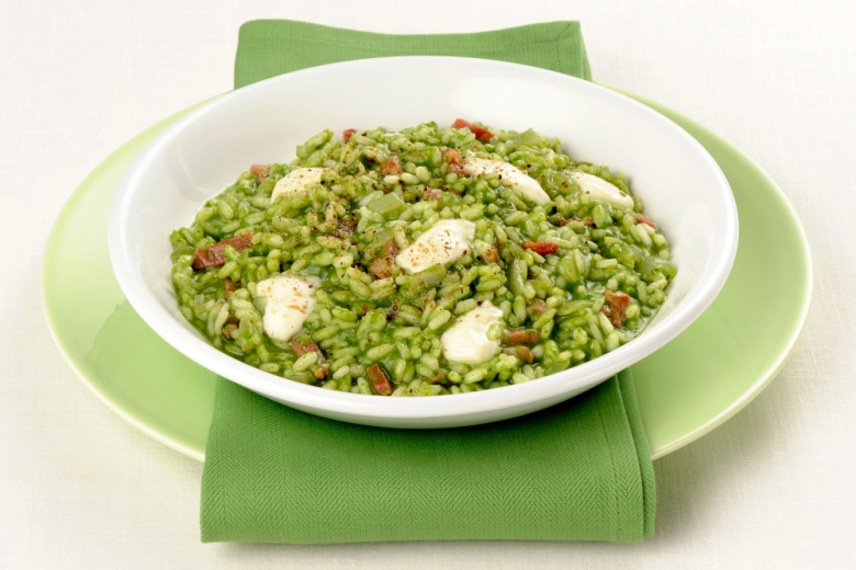 Risotto agli spinaci e crescenza
