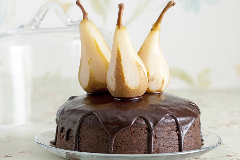 Torta di pere e cacao