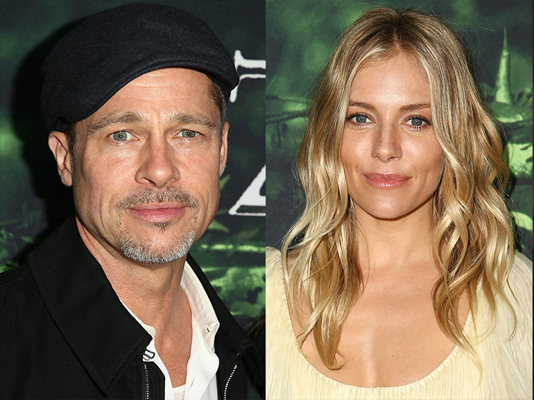 brad pitt sienna miller flirt