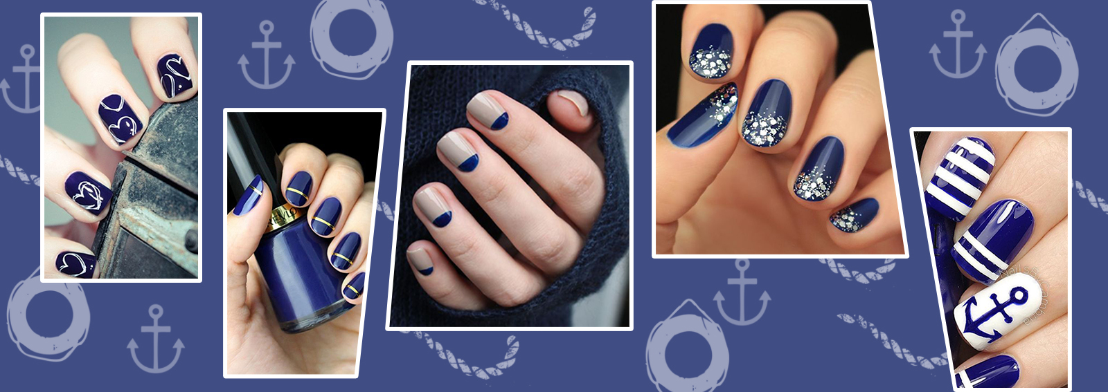 Nail art blu: le unghie navy per la primavera