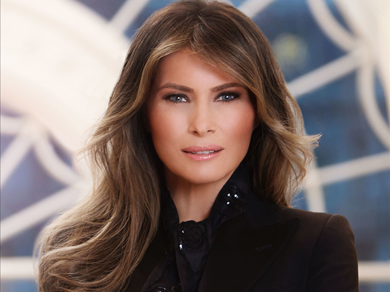 cover ironia twitter ritratto melania trump mobile