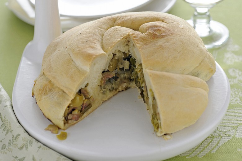 Focaccia arrotolata di Pasqua