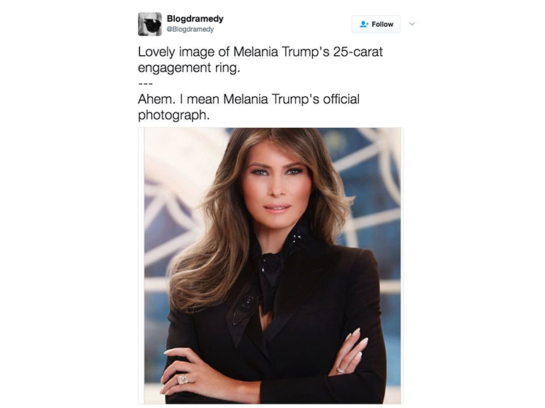 melania trump ritratto ironia 10