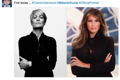 melania trump ritratto ironia 2