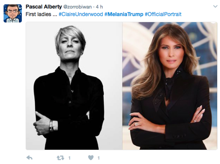 melania trump ritratto ironia 2