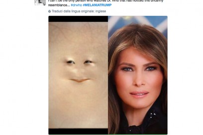 melania trump ritratto ironia