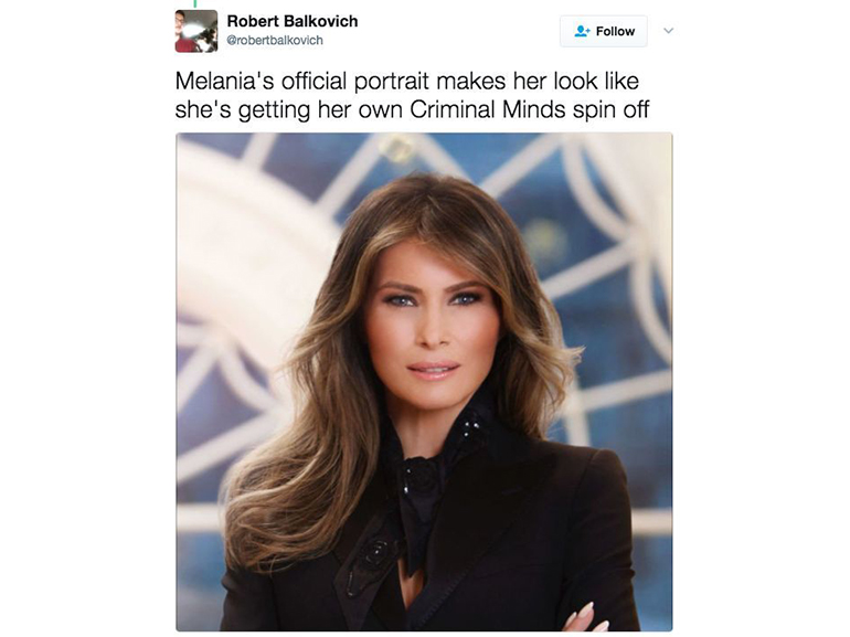 melania trump ritratto ironia 6