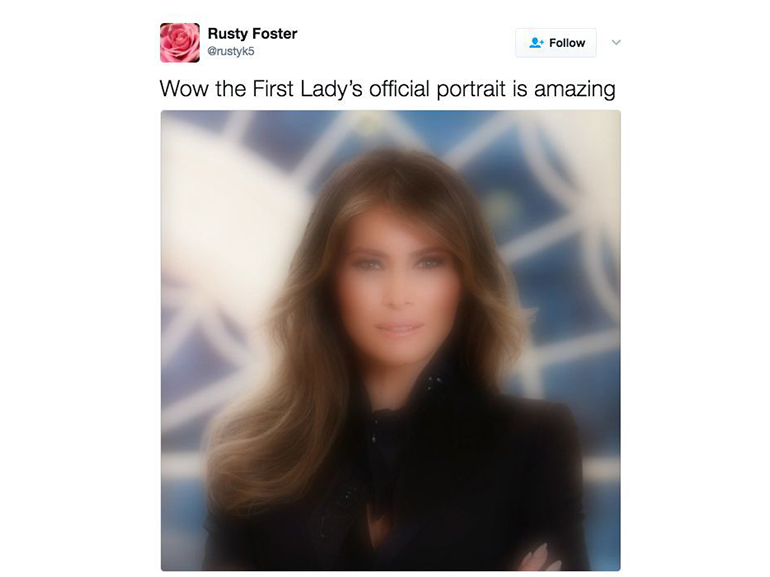 melania trump ritratto ironia 8