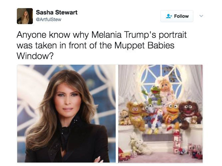 melania trump ritratto ironia 9