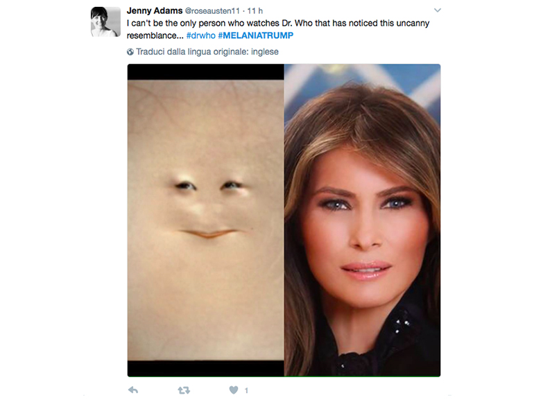 melania trump ritratto ironia