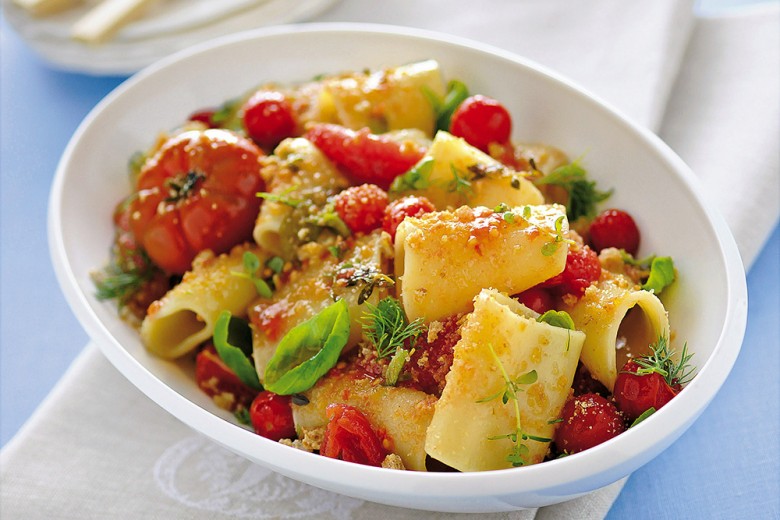 Paccheri con pomodorini confit
