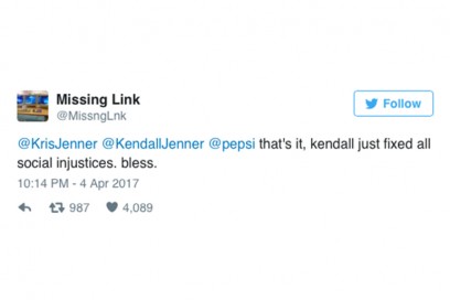 pepsi kendall jenner twitter