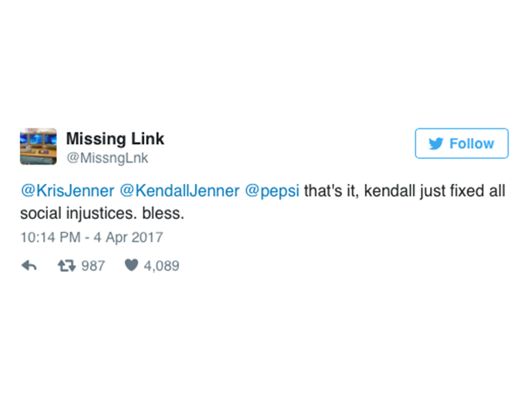 pepsi kendall jenner twitter