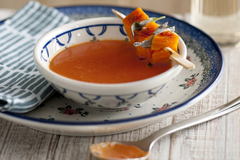 Vellutata leggera con zucca estiva