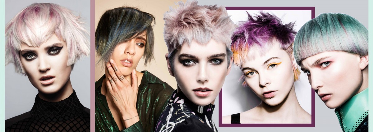 Capelli sfumati corti: schiariture intense, multicolor e tono su tono
