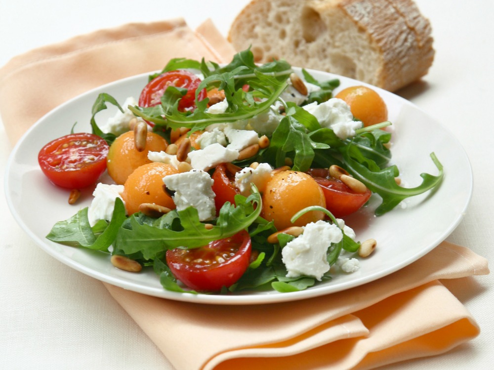 Insalata estiva con rucola e melone