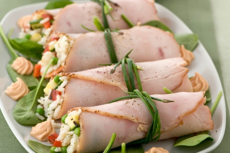 Involtini freddi di insalata di riso